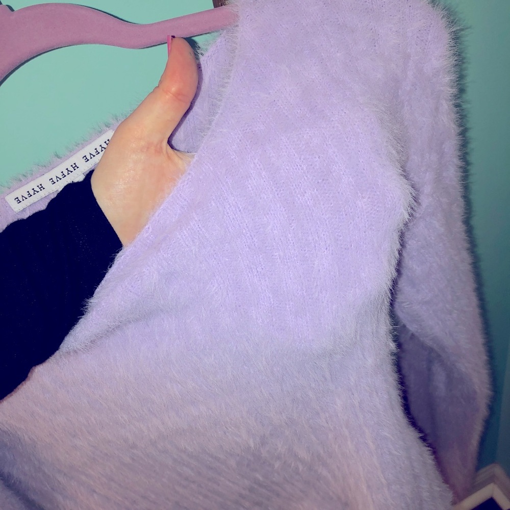 Lavender cozy crop boutique sweater